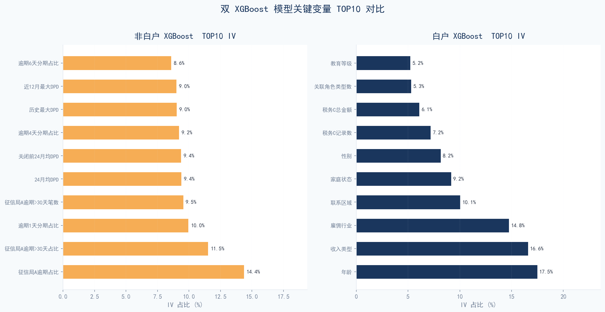 双XGB关键变量TOP10